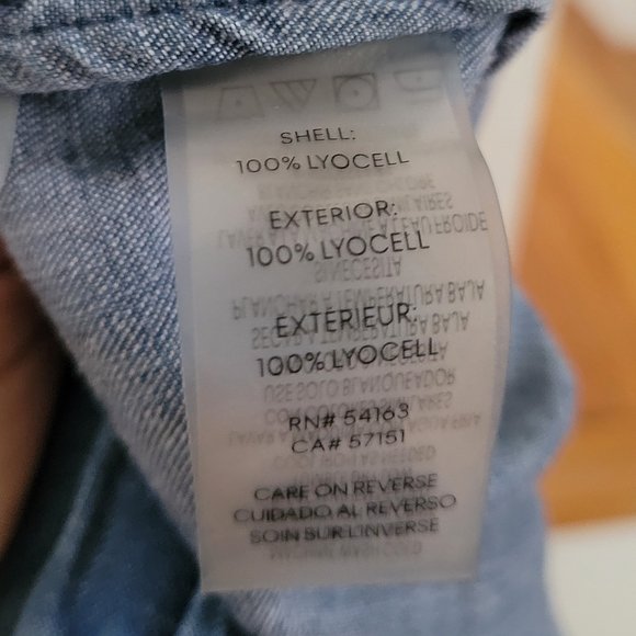 CALVIN KLEIN Lyocell Wide Leg Blue Crop Pants Size Medium - Picture 7 of 9